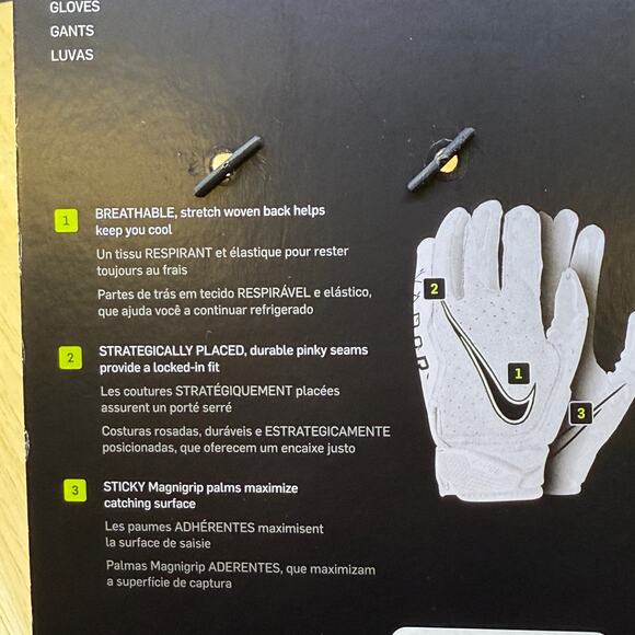 Nike Vapor Jet 6.0 NFL Salute To Service Black Camo Football Gloves Men's Large - Picture 6 of 6